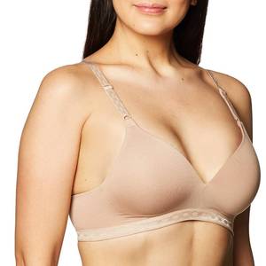 lot 11491 image: Warners Womens Cloud 9 Super Soft Wireless Lightly Lined Comfort Bra 1269, Toasted Almond, 34A