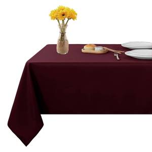 lot 11496 image: Fitable Rectangle Tablecloth 60x120 inch Tablecloth Stain and Wrinkle Resistant Washable Polyester Table Cloth, Decorative Fabric Table Cover for Dining Table, Buffet Parties and Camping Burgundy