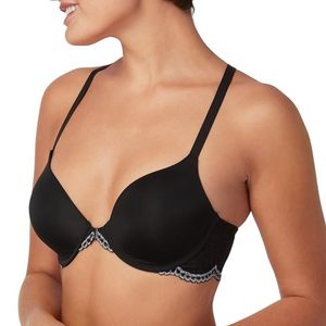 lot 11510 image: Maidenform One Fab Fit T-Shirt, Lightly-Lined Underwire, Racerback Bras for Women, BlackEiffel Grey, 38C