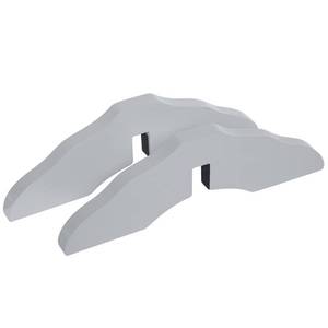 lot 11512 image: unipaws Support Feet for Wood Pet Gate, Freestanding Dog Gate, Set of 2, Design for 0.71 inches Thickness Panel, Light Gray