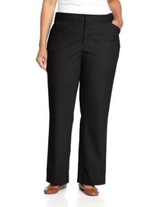 lot 11523 image: Dickies womens Plus-size Relaxed Straight Stretch Twill Pant pantaln De Sar pants, Black, 18 US