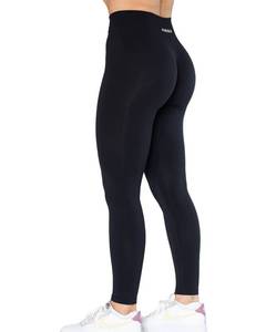 lot 11527 image: AUROLA Dream Collection Workout Leggings for Women High Waist Seamless Scrunch Athletic Running Gym Fitness Active Pants Dark Black S