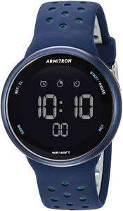 lot 11561 image: Armitron Sport Quartz Fitness Watch with Silicone Strap, Blue, 22 (Model 408423NVY)