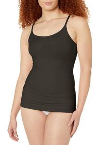 lot 11563 image: Maidenform Womens Long Length Cami, Firm Control Microfiber Smoothing Tank Shapewear-tops, Black, XLARGE US