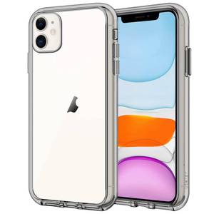 lot 11578 image: JETech Case for iPhone 11 6.1-Inch, Non-Yellowing Shockproof Phone Bumper Cover, Anti-Scratch Clear Back (Grey)