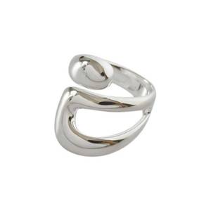 lot 11579 image: JIABA Adjustable Sterling Silver Rings 925 Double Lines Shape Personality Ring Fine Jewelry for Women Party Accessories