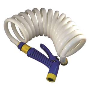lot 11637 image: Marpac New Marine Boat Coiled Washdown Hose with Nozzle 12 x 15 7-0422