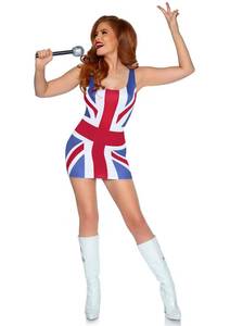 lot 11648 image: Leg Avenue womens British Flag Dress Adult Sized Costumes, Multicolor, Small Medium US