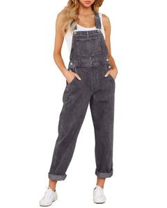 lot 11666 image: GRAPENT Jean Overalls Women Baggy Overalls Womens Bib Overalls Womans Overalls Jeans Overalls for Women Jean Jumpsuit Color Pebble Grey Size Medium Size 8 Size 10