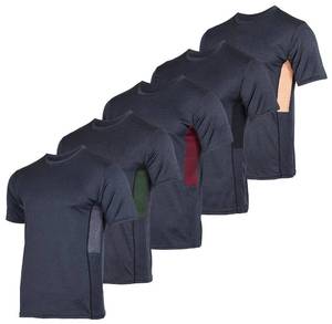 lot 11667 image: 5 Pack Men�s Active Quick Dri Dry Fit Crew Neck T Shirts Athletic Running Gym Workout Short Sleeve Tee Tops Camisas para Hombres Summer 2xl