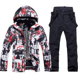 lot 11685 image: GS SNOWING Mens Jacket and Pants Set Insulated Waterproof Waterproof Snowboard Snowsuits for Snow Sport MEDIUM