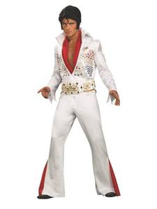 lot 11691 image: Rubies mens Elvis Presley Grand Heritage Collection Deluxe adult sized costumes, White, Medium US - Retail $249.17