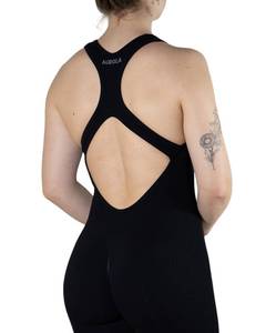 lot 11704 image: AUROLA Power Workout Jumpsuit for Women Yoga Gym Seamless One Piece Racerback Tummy Control Padded Bra Jumpsuit,BlackM