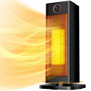 lot 11715 image: Space Heater Indoor, OWAAE 1500W PTC Electric Heater with Adjustable Thermostat and Timer, Quick 2-Second Heat-up for Spacious Rooms, Bedrooms, and Home Offices