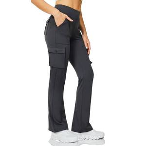 lot 11733 image: Yoga Flare Leggings for Women High Waisted Yoga Casual Pants Workout Leggings Cargo with 6 Pockets Bootcut Yoga Pants,Dark Gray M