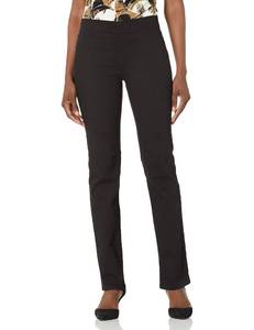 lot 11740 image: NYDJ Womens Pull-On Marilyn Straight Jeans  Slimming & Flattering Fit, Black, 8 - Retail $90.42