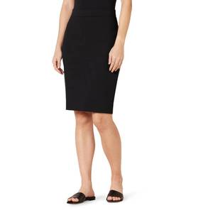 lot 11747 image: Amazon Essentials Womens Ponte Pull-On Above The Knee Fitted Pencil Skirt, Black, X-Large