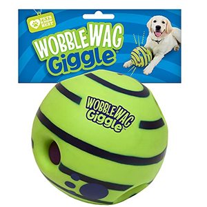 lot 11777 image: Wobble Wag Giggle Ball, Interactive Dog Toy, Fun Giggle Sounds When Rolled or Shaken, Pets Know Best, As Seen On TV