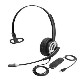 lot 11790 image: MKJ USB Headset with Microphone for PC Laptop, Computer Headset with Noise Cancelling Mic for Call Center and Office, Wired Headphones for UC Platforms Business Skype Ms Teams Zoom Webex Facetime