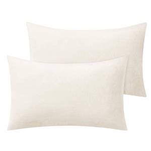 lot 11819 image: BEDELITE Flannel Pillowcases Standard Set of 2, Super Soft Fleece Pillow Case Cover with Zipper for Bedroom, Sofa, Couch,Luxury Cozy Fuzzy Velvet Pillow Shams for Spring(20x26 Inches, White)