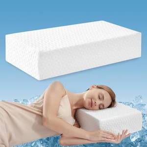 lot 11825 image: COLDHUNTER Cooling Cube Pillow for Side Sleepers Memory Foam Bed Firm Pillow Soft Pillow Support Head Neck Shoulder Pain Relief