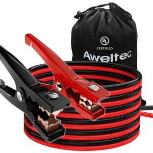 lot 11832 image: AWELTEC Jumper Cables for car, UL-Listed 8 Gauge 12 Feet Heavy Duty Booster Cables with Carry Bag (8AWG x 12Ft)