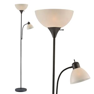 lot 11833 image: LIGHTACCENTS Adjustable Black Floor Lamp, 72, Reading Light, Modern Style, Tall Lamp for Living Room, Bedroom, Office