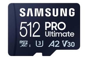 lot 11849 image: SAMSUNG PRO Ultimate microSD Memory Card  Adapter, 512GB microSDXC, Up to 200 MBs, 4K UHD, UHS-I, Class 10, U3,V30, A2 for GoPRO Action Cam, DJI Drone, Gaming, Phones, Tablets, MB-MY512SAAM