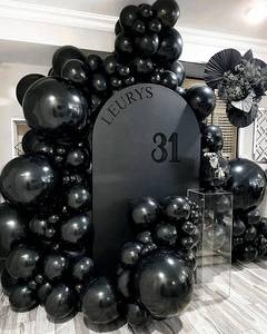 lot 11863 image: Captank Black Balloons Double Stuffed Balloon Garland Latex Different Size 18125 inch Balloons Arch Kit for Birthday Anniversary Holiday New Year Halloween Ridder Star Wars Theme Party Decorations