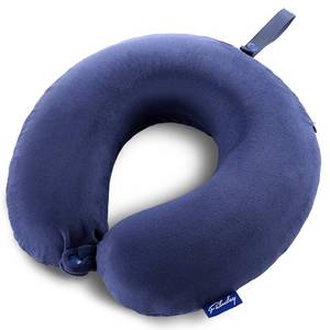 lot 11867 image: Fabuday Travel Pillow Memory Foam - Head Neck Support Airplane Pillow for Traveling, Car, Home, Office, Travel Neck Flight Pillow with Attachable Snap Strap Soft Washable Cover
