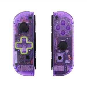 lot 11910 image: eXtremeRate Clear Atomic Purple Joycon Handheld Controller Housing (D-Pad Version) with Full Buttons, DIY Replacement Shell Case for Nintendo Switch & Switch OLED Joy-Con � Console Shell NOT Included