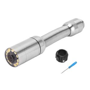 lot 11916 image: Sewer Camera Head IP68 Waterproof Pipeline Inspection Camera Head with 12 LED Lights for Pipe Drain Endoscope Camera Replacement - Retail $156.7