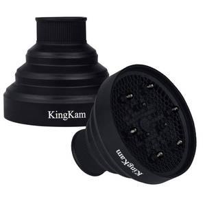 lot 11933 image: Universal Collapsible Hair Dryer Diffuser - Travel and Easy Storage - Fit Most of Hair Dryers KingKam-Black