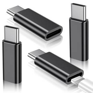 lot 11939 image: Temdan 4 Pack Lightning to USB C Adapter for iPhone 1515 Pro15 Pro Max15 Plus,Samsung,Gender Changer Adapter,Type C Charger Connector Cable,for iPhone 15 Charger Adapter,Not for AudioOTG-Black