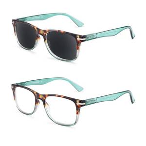lot 11948 image: Loycco 2 Pack Sunglasses Readers Computer Reading Glasses Blue Light Blocking Anti Eyestrain Flexible for Women men