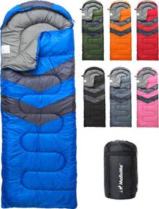lot 11950 image: MalloMe Sleeping Bags for Adults Cold Weather & Warm - Backpacking Camping Sleeping Bag for Kids 10-12, Girls, Boys - Lightweight Compact Camping Essentials Gear Accessories Hiking Sleep Must Haves