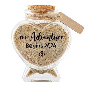 lot 11953 image: Honeymoon Sand Keepsake Jar, Romantic Honeymoon Gifts for Newlywed Couple, Bride & Groom, Bridal Shower Gifts, Wedding Registry, Engagement, Unique Travel Gift Ideas, Honeymoon Essentials 2024