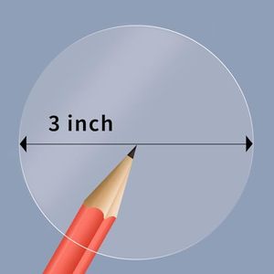 lot 11964 image: Yeachlaing 3 Inch Round Clear Seal Stickers,Transparent Envelope Mail Wafer Seal Self Adhesive Package Circle Label (1bag,200PCS)