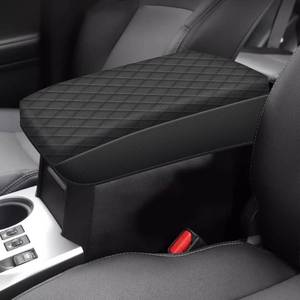 lot 11970 image: AOMSAZTO Armrest Covers for 2010-2024 4runner Black with Red Stiches