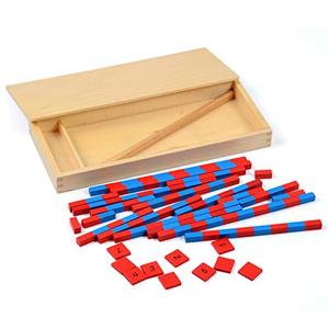 lot 11978 image: Montessori Small Numerical Rods with Number Tiles Montessori Math Toys Materials for Toddlers Kids
