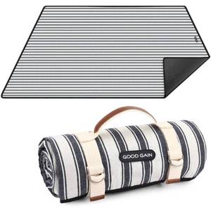 lot 11991 image: Picnic Outdoor Blankets Waterproof Extra Large - Beach Mat Sand Free Foldable with Carry Strap  Portable Camping Blanket  Park Blanket for Grass , Hiking, Travel, Concerts, Indoor (Cerulean Blue)