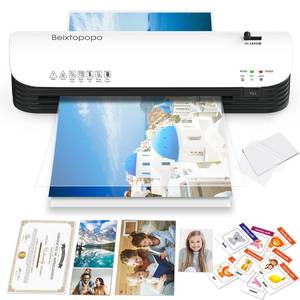 lot 11999 image: Thermal Laminator, 8.5x11 Laminator, 9 Inch Laminator Machine with 12 Laminating Sheets, A4A5A6 Personal Hot Cold Laminating Machine for Home School Teachers Office, Anti-Jam