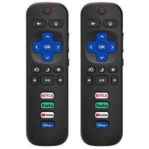 lot 12005 image: (Pack of 2) Replacement Remote Control Only for Roku TV, Compatible for TCL RokuHisense RokuOnn RokuPhilips Roku Smart TVs(Not for Stick and Box)