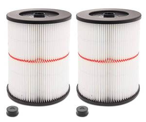 lot 12011 image: Replacement Cartridge Filter for Shop Vac Craftsman 9-17816 Filter for Craftsman 17816 Vacuum Filter General Purpose Wet Dry Air Filter for 5 & Larger Gallon Vacuum Cleaner 2 Packs
