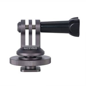 lot 12019 image: NICEYRIG Hot Shoe Mount Adapter for GoPro Hero 1098765, DJI Osmo Action, AKASO Brave 876 Applicable for Tripod Selfie Stick Monopod and DSLR Camera - 434