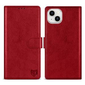 lot 12025 image: ZZXX for iPhone 14 Wallet Case with RFID Blocking Card Slot Kickstand Magnetic Closure Leather Flip Fold Protective Phone Case for iPhone 14 Case Wallet(Red-6.1 inch)