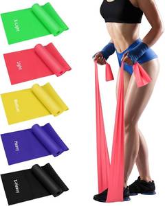lot 12029 image: SARTHN Exercise Bands for Working Out, Resistance Bands Set with 5 Resistance Levels, Skin-Friendly Elastic Bands with Carrying Pouch for Home Workout