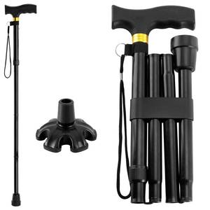 lot 12034 image: Walking Cane PANZHENG Cane for ManWoman  Mobility & Daily Living Aids  5-Level Height Adjustable Walking Stick  Comfortable Plastic T-Handle Portable Walking Stick Folding Cane