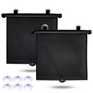 lot 12048 image: EcoNour Car Window Shades for Baby (2 Pack) - Upgraded  Car Shades for Side Window  Comes with Enhanced Suction Cups & Large Clips for Durability  Baby Car Accessories (15 x 17)