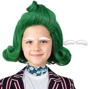 lot 12051 image: ColorGround Green Styled Cosplay Wig for Halloween (Green for Kids)